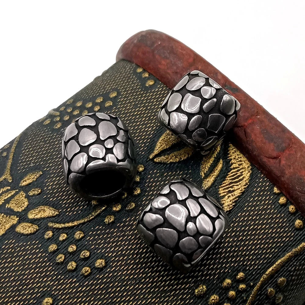 10pcs Stainless Steel Bead Bracelet Necklace EDC Paracord Knife Lanyard DIY Bead 07FC0E-D4 - KOEEK