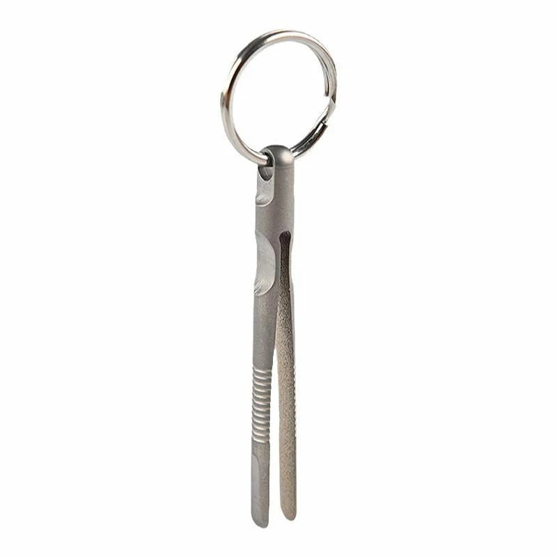 Mini CNC Titanium Keychain Tweezers Pocket Outdoor Lightweight Clamping EDC Tool EDC - KOEEK