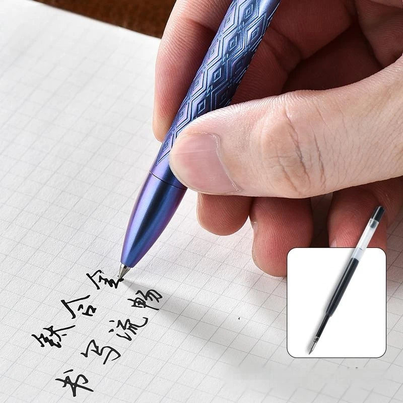 Titanium Alloy Ballpoint Pen EDC Pocket Signature Writing Pen Business Office 07FC0E-D4 - KOEEK