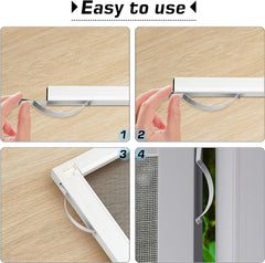 new 50 Pcs Window Screen Tension Spring, Durable Corner Mount Flat Silver 07FC0E-D4 - KOEEK