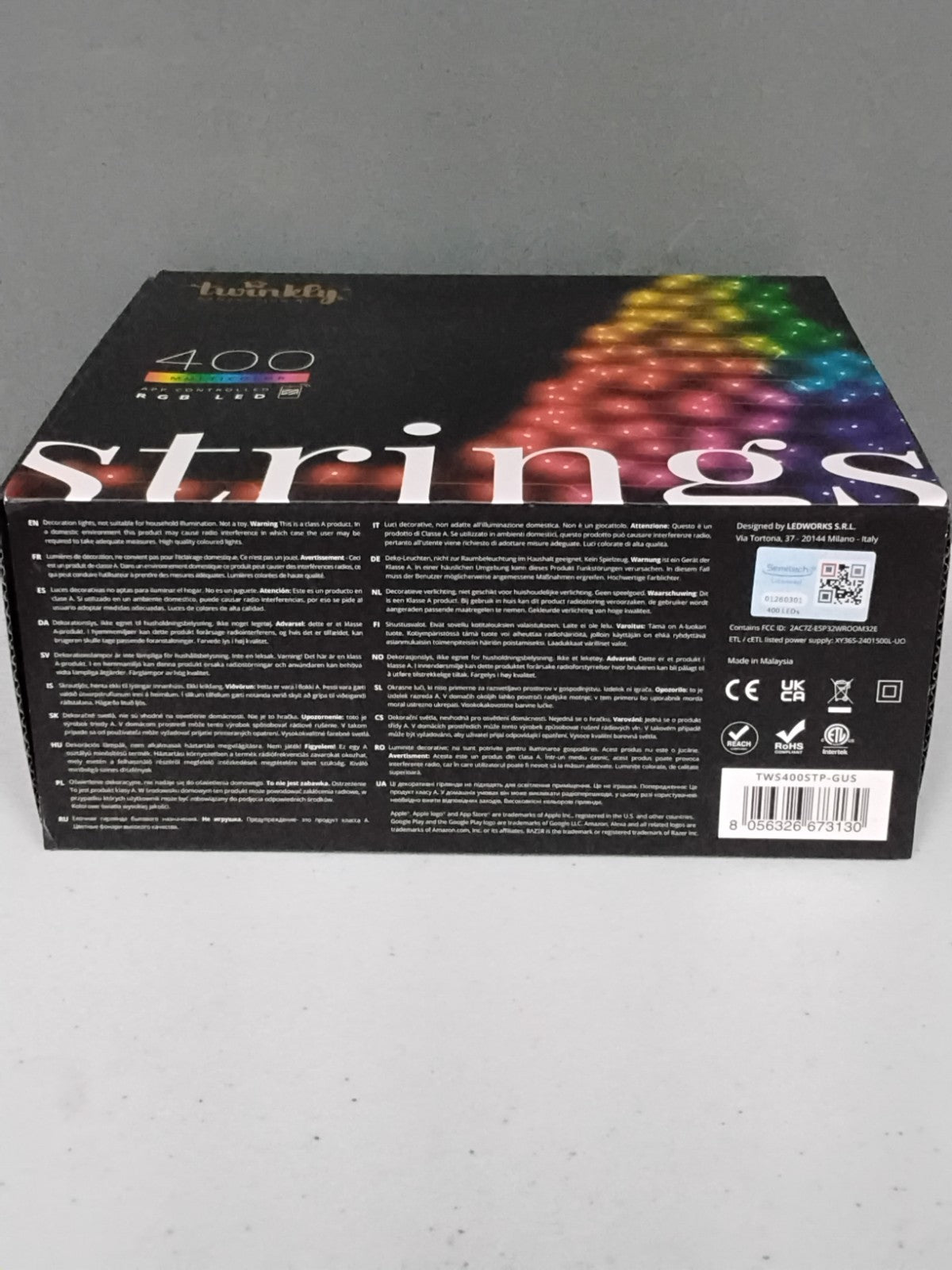 ! Twinkly Smart Light String 400 LED RGB Gen II TWS400STP-GUS - NIB! TWINKLY - KOEEK