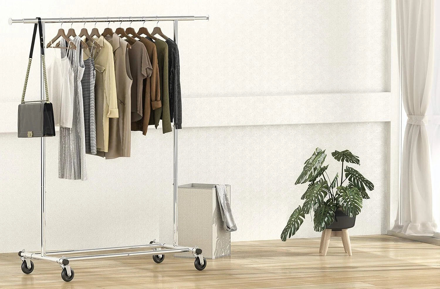 Heavy Duty Garment Rack, Chrome Plated 07FC0E-D4 - KOEEK