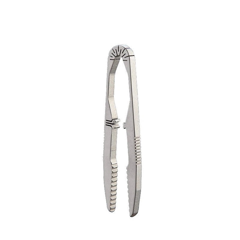 Titanium Snap Tweezers Flat Head Clip Portable Outdoor Keychain Small EDC Tool 07FC0E-D4 - KOEEK