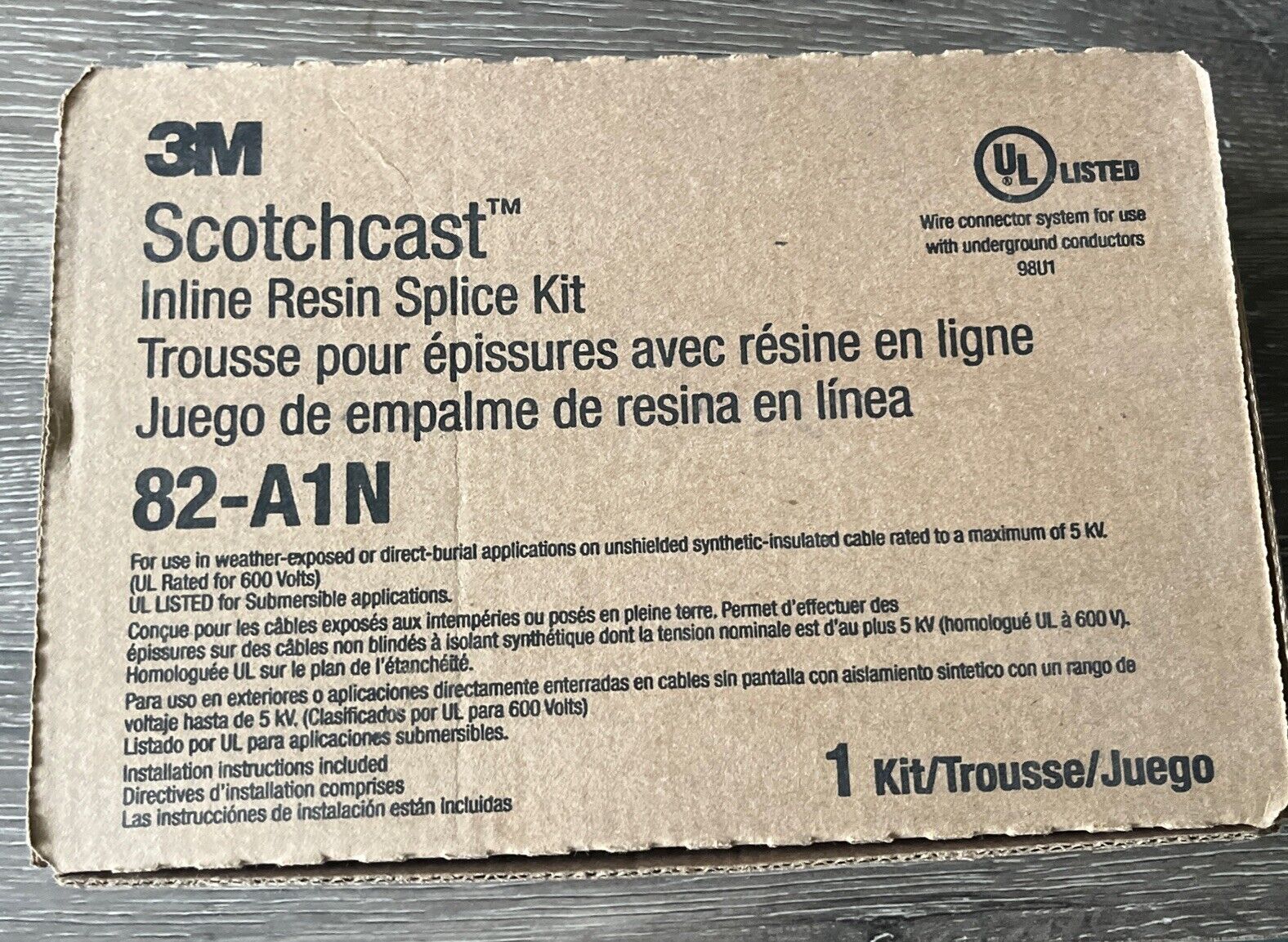 new 3M 82-a1n Resin Comp Splice Kit 10 to 2 AWG 5000v koeek - KOEEK