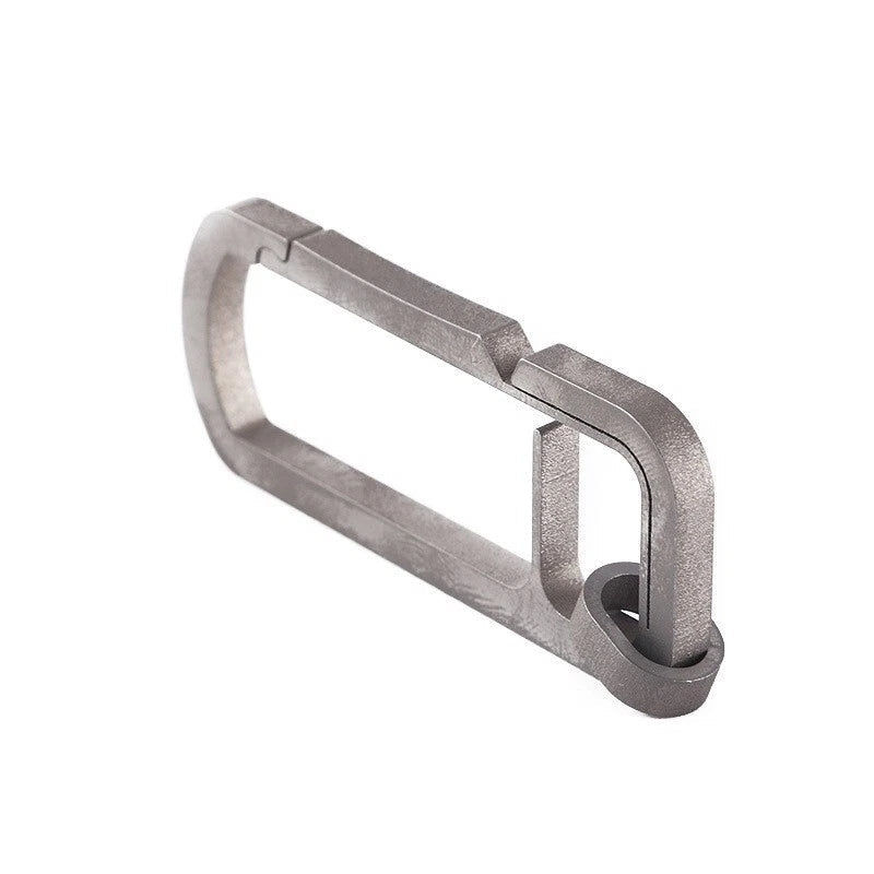 Outdoor EDC Titanium CNC Key Chain Carabiner Portable Spring Belt Clip Keychain 07FC0E-D4 - KOEEK