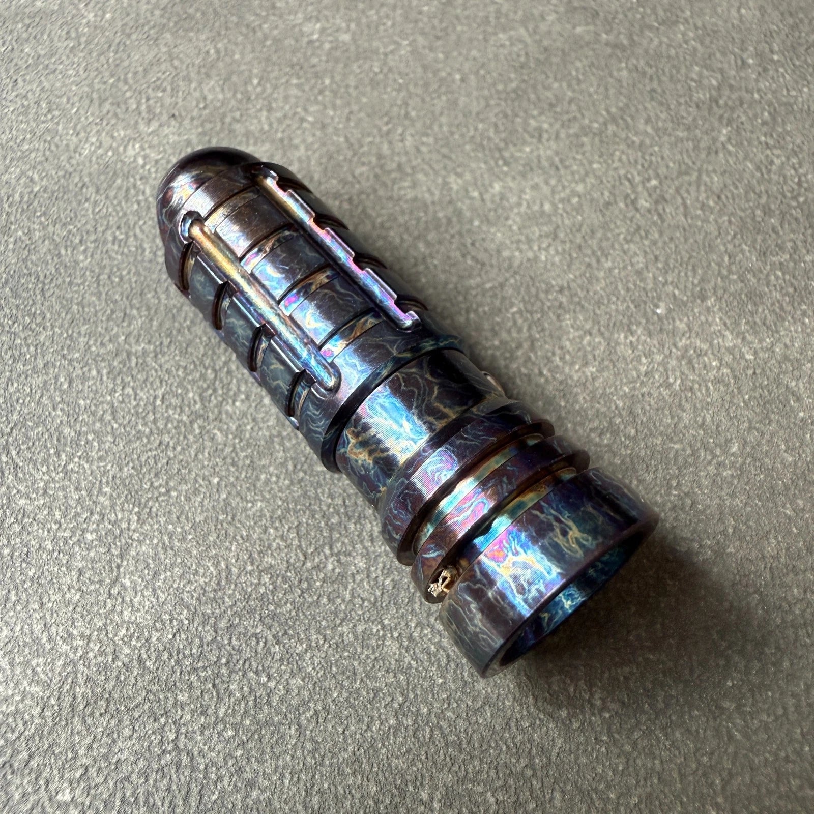 Titanium EDC Outdoor Portable Keychain Mini Flashlight - colorful 07FC0E-D4 - KOEEK