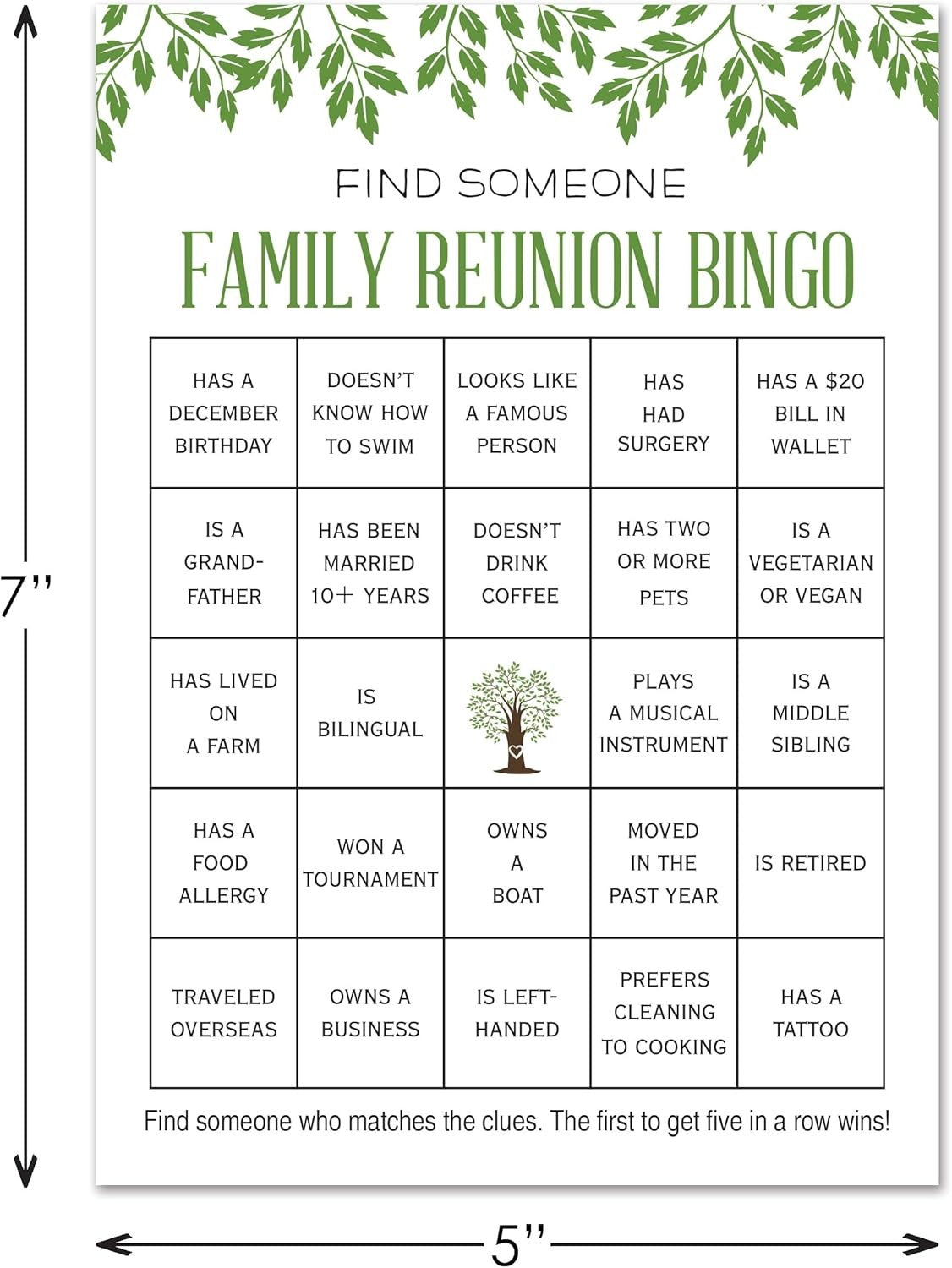 new InvitationHouse Find Someone Family Reunion Bingo Games - Set of 24 07FC0E-D4 - KOEEK