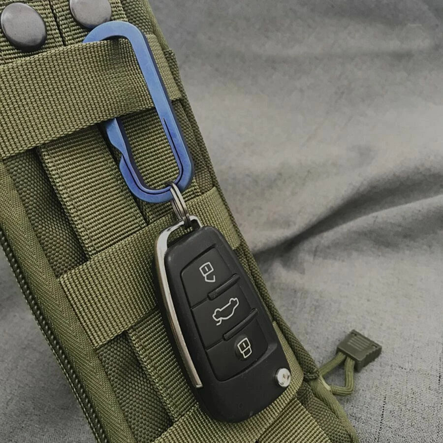 Titanium Alloy Multi EDC Keychain Carabiner Key Chain Backpack Hanging Buckle 07FC0E-D4 - KOEEK