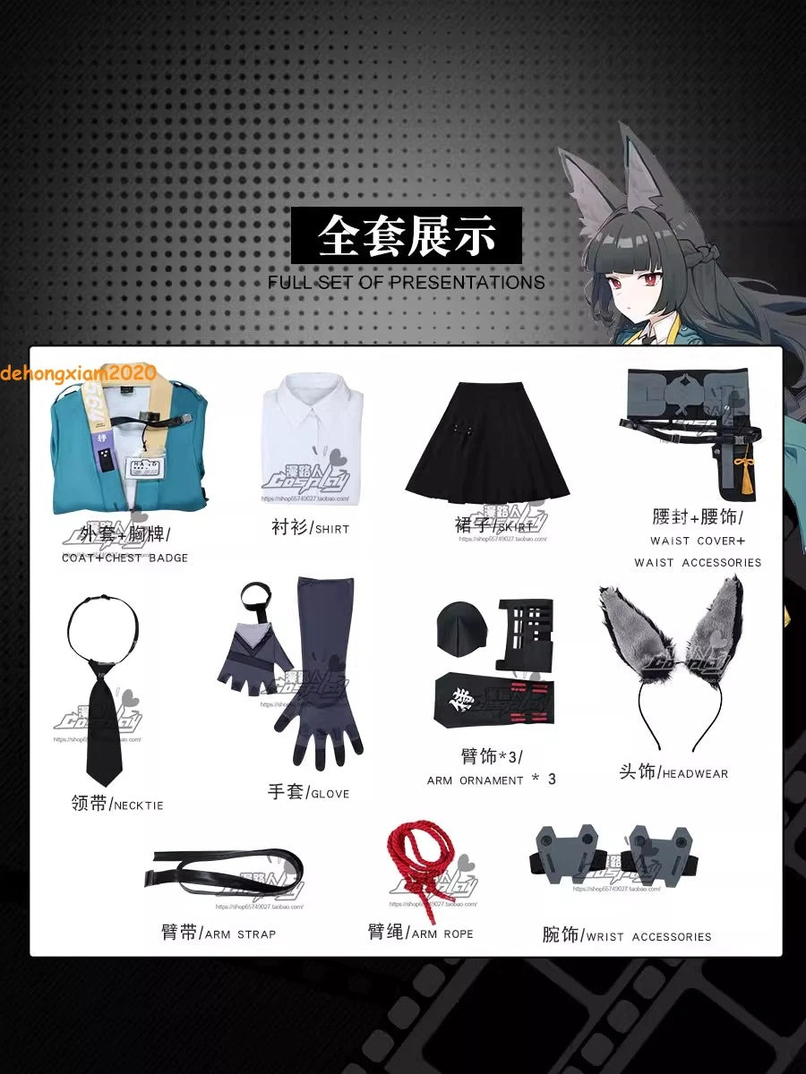Zenless Zone Zero Hoshimi Miyabi Uniform Fullset Cosplay Costume Party Outfit 07FC0E-D4 - KOEEK