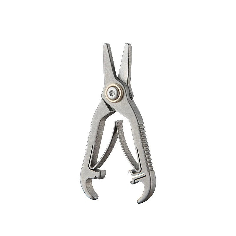 EDC Mini Titanium 1.89" Facial Hair Scissors + Beard Mustache Nose Hair Trimming 07FC0E-D4 - KOEEK