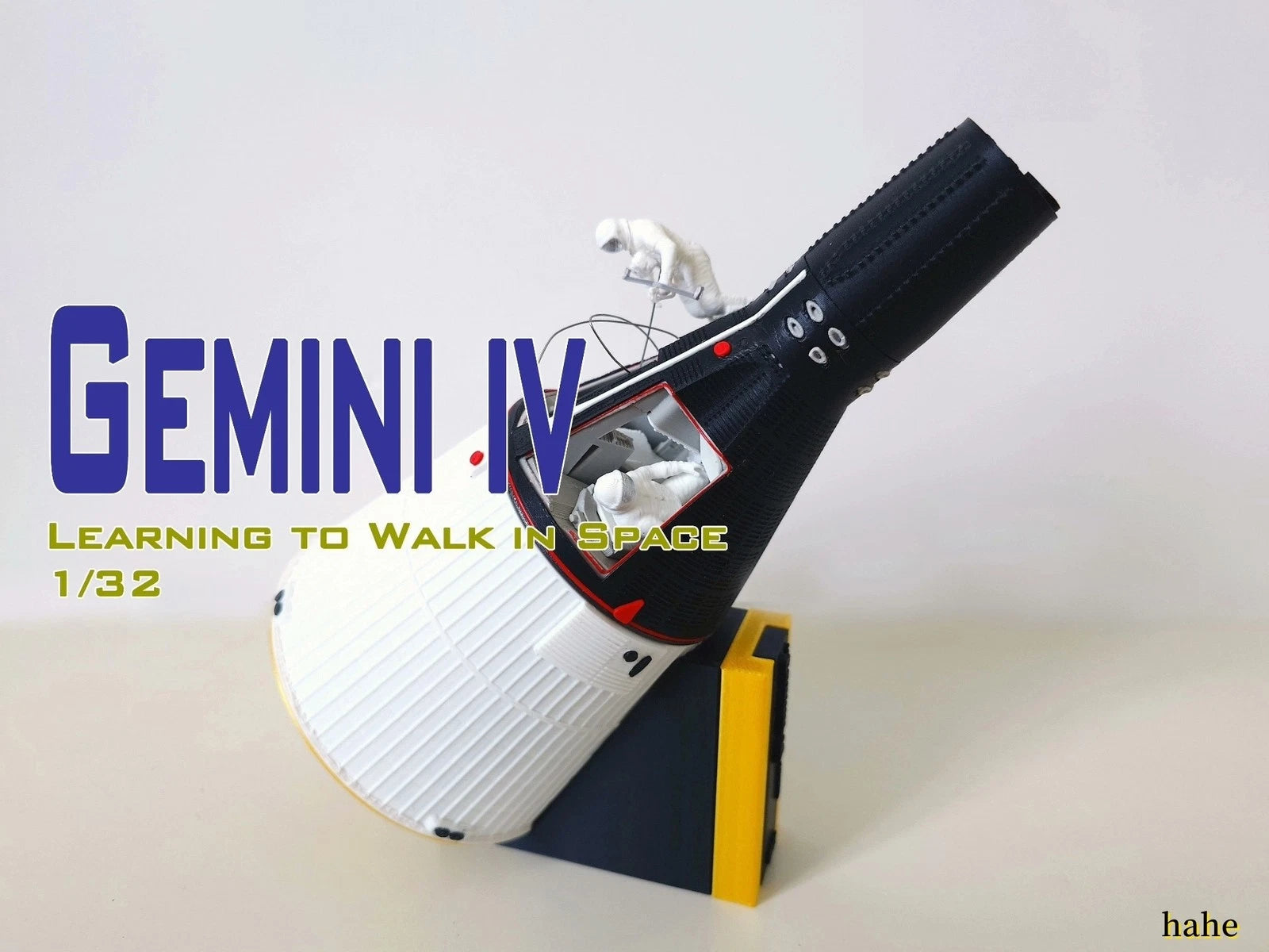1/32 7.6'' High Gemini Manned Spacecraft  3D Printed Plastic Finished Model 07FC0E-D4 - KOEEK