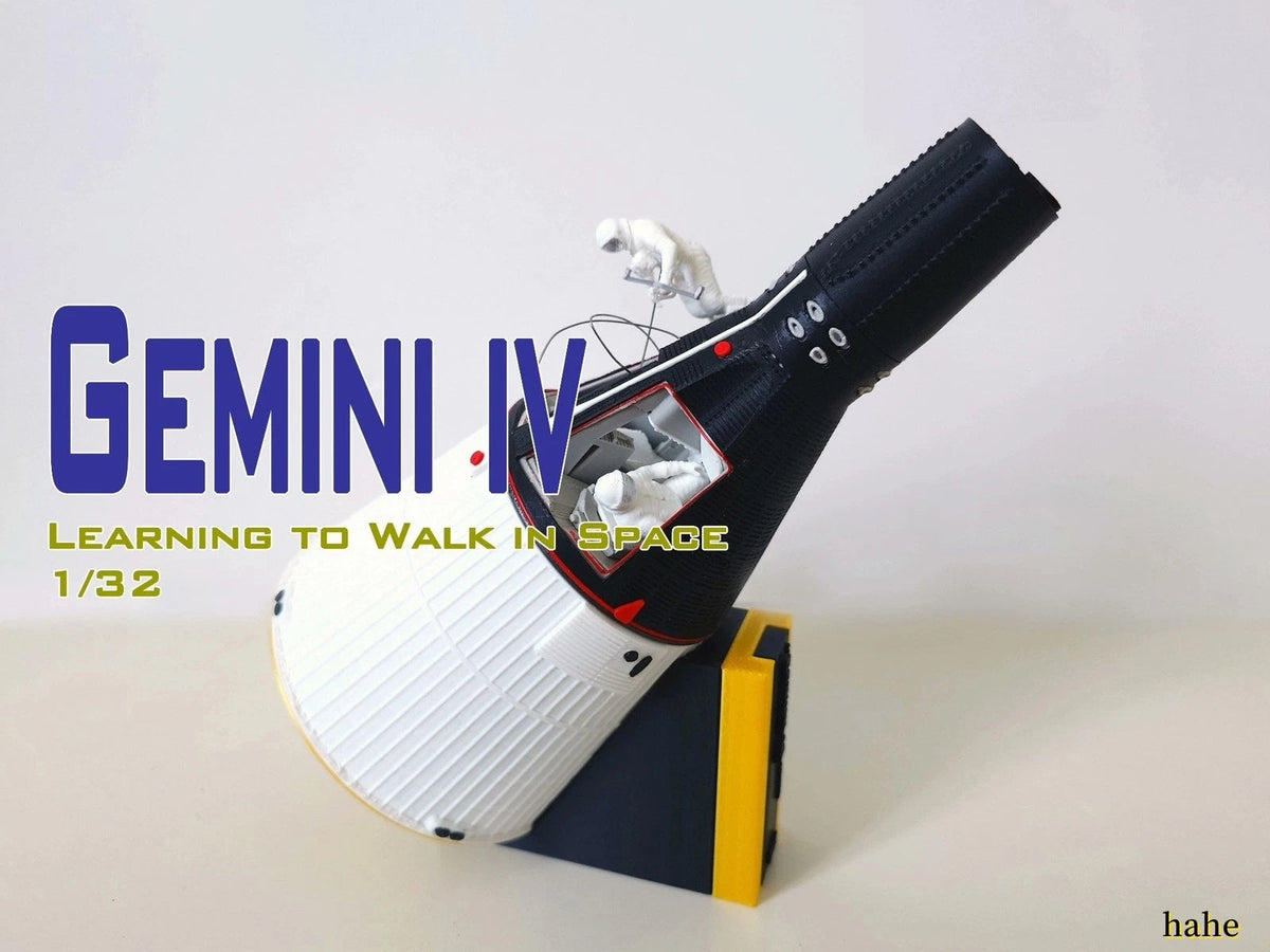 1/32 7.6'' High Gemini Manned Spacecraft  3D Printed Plastic Finished Model 07FC0E-D4 - KOEEK