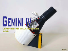 1/32 7.6'' High Gemini Manned Spacecraft  3D Printed Plastic Finished Model 07FC0E-D4 - KOEEK