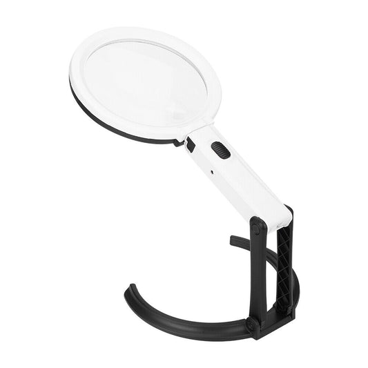 new 130mm Thick Table Magnifier Lighted Magnifying Lamp Magnifier Lamp US Plug HGF koeek - KOEEK