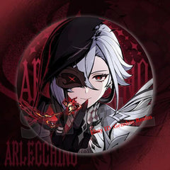 2Pcs/Set Anime  Arlecchino Figure Metal Pin Brooch Badge Gift 07FC0E-D4 - KOEEK