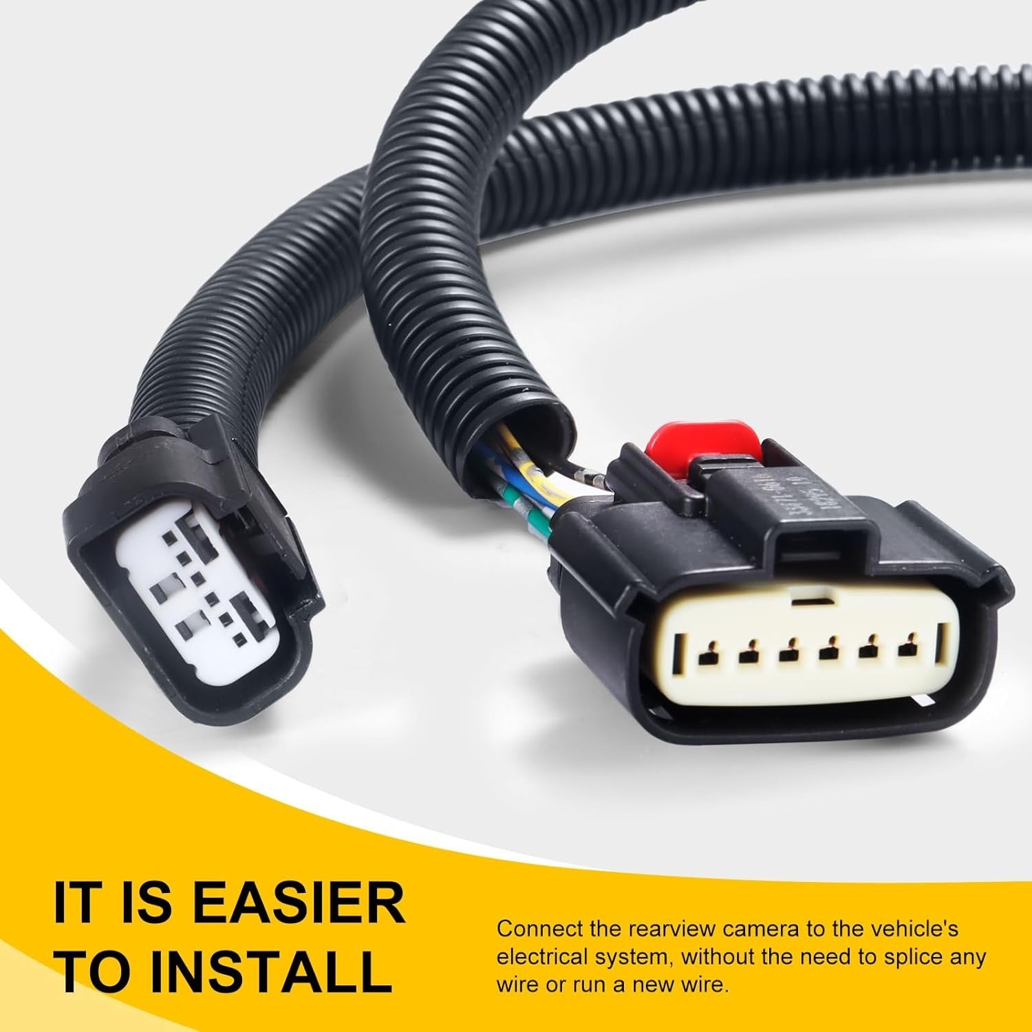 new Rear View Back Up Camera Wiring Harness Compatible with BC3Z-14A412-A 07FC0E-D4 - KOEEK
