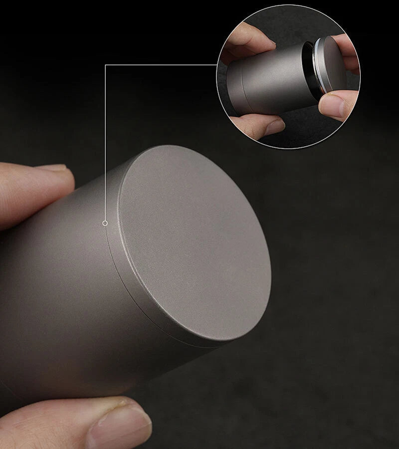 Hot TC4 Titanium Waterproof Large-capacity Storage Box Pill Container SealedTank 07FC0E-D4 - KOEEK