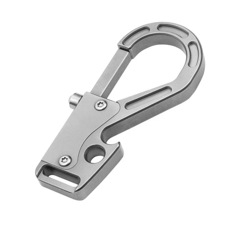 1PC Titanium Carabiner Keychain Clip EDC Car Key Chain Holder with Bottle Opener 07FC0E-D4 - KOEEK