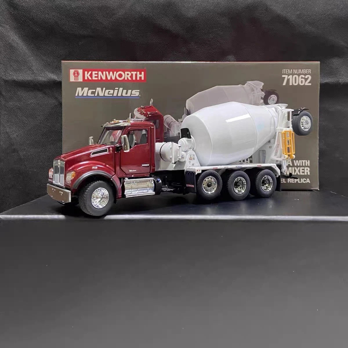 1:50 Kenworth T880S Concrete Mixer Truck Diecast Model Rotating Drum 71062 07FC0E-D4 - KOEEK