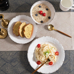 Farmhouse Melamine Dinnerware Sets,12 Pieces Dishes Dinnerware Set