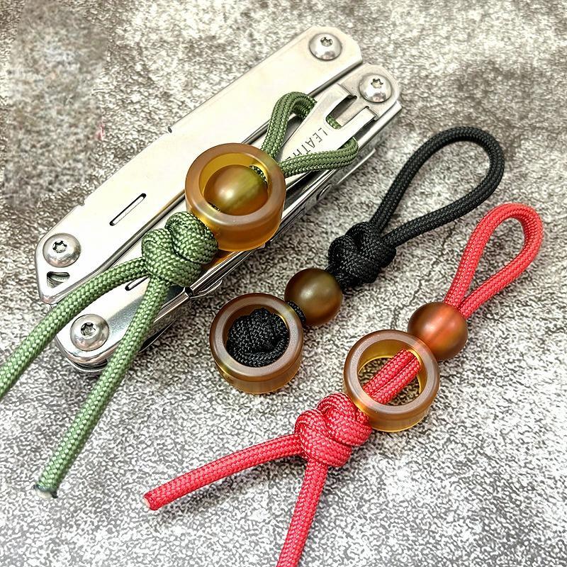 PEI Resin Knife Lanyard Bead Paracord Necklace Pendant EDC Bracelet Bead Gift 07FC0E-D4 - KOEEK