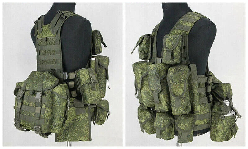 Russian Tactical Vest 6SH117 AK Combat  Replica Vest Equipment EMR Molle Bag 07FC0E-D4 - KOEEK