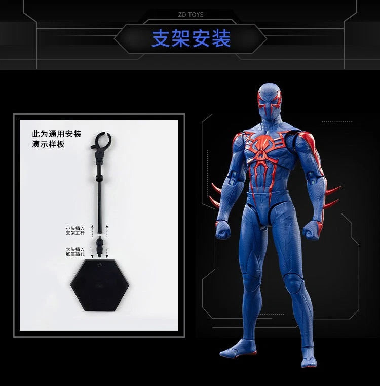 ZD Toys Marvel's Spider-Man 2099 Black Suit 7" Articulated Action Figure 07FC0E-D4 - KOEEK
