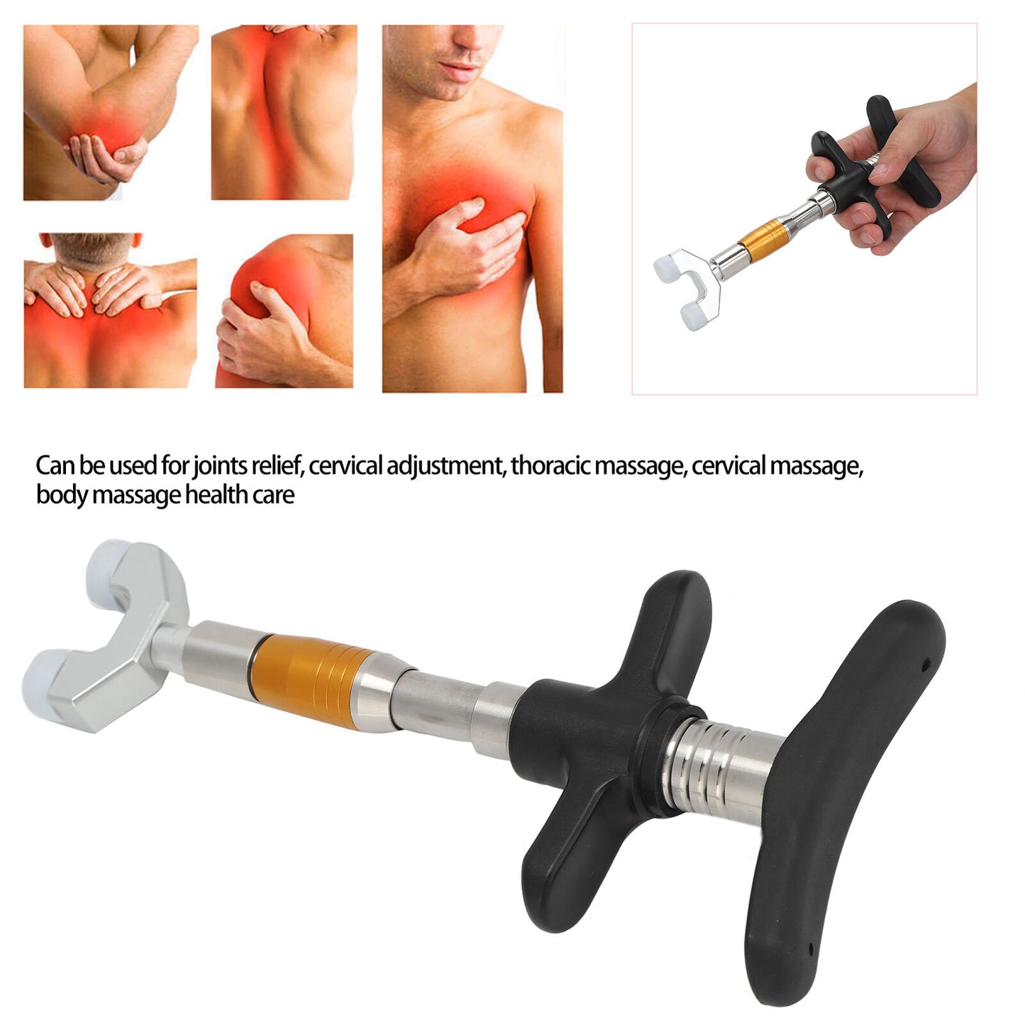 new Manual Spinal Massager Portable Chiropractic Adjustment Tool Adjuster With 6 koeek - KOEEK