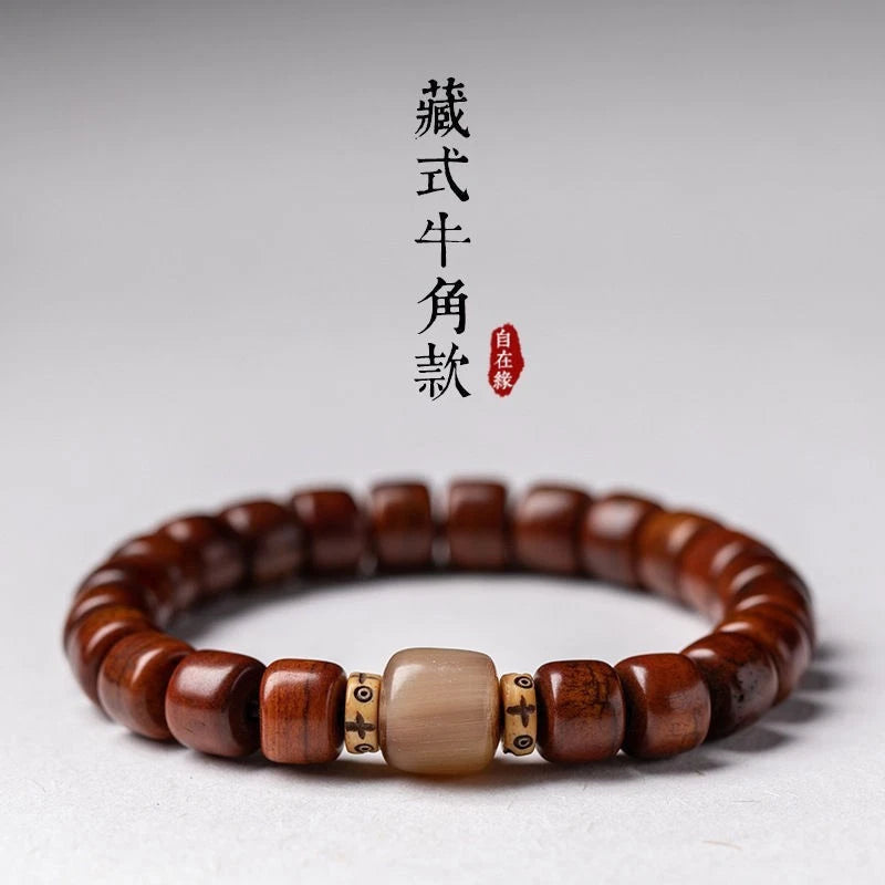 Tibetan Beads Bracelet Men Buddhist Tibetan Prayer Beads Handmade Jewelry 07FC0E-D4 - KOEEK