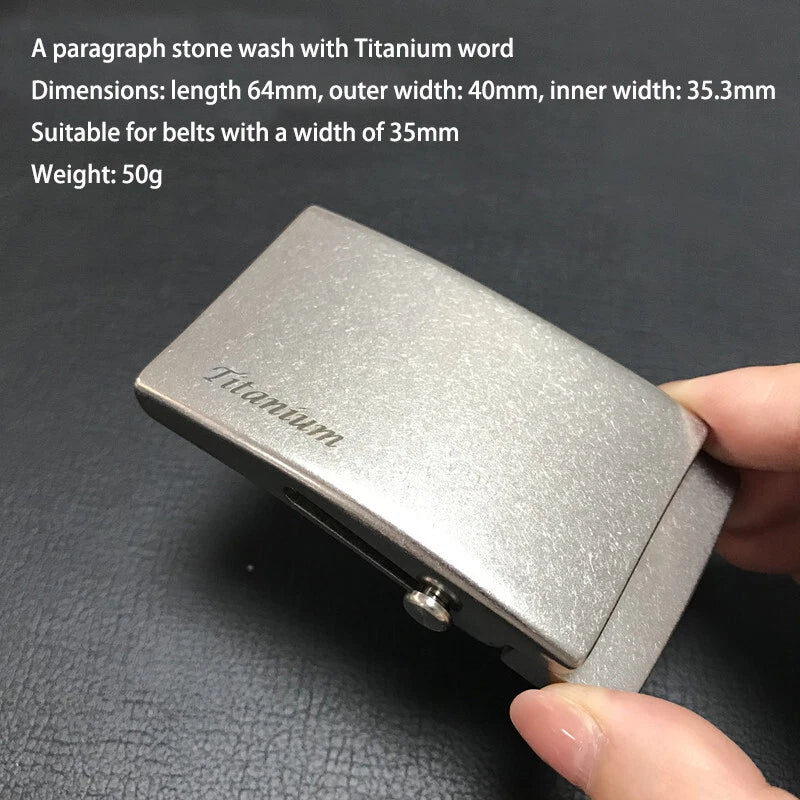 Titanium Alloy Men's Belt Buckle Automatic Roller Buckle Waist Strap Head Gifts 07FC0E-D4 - KOEEK