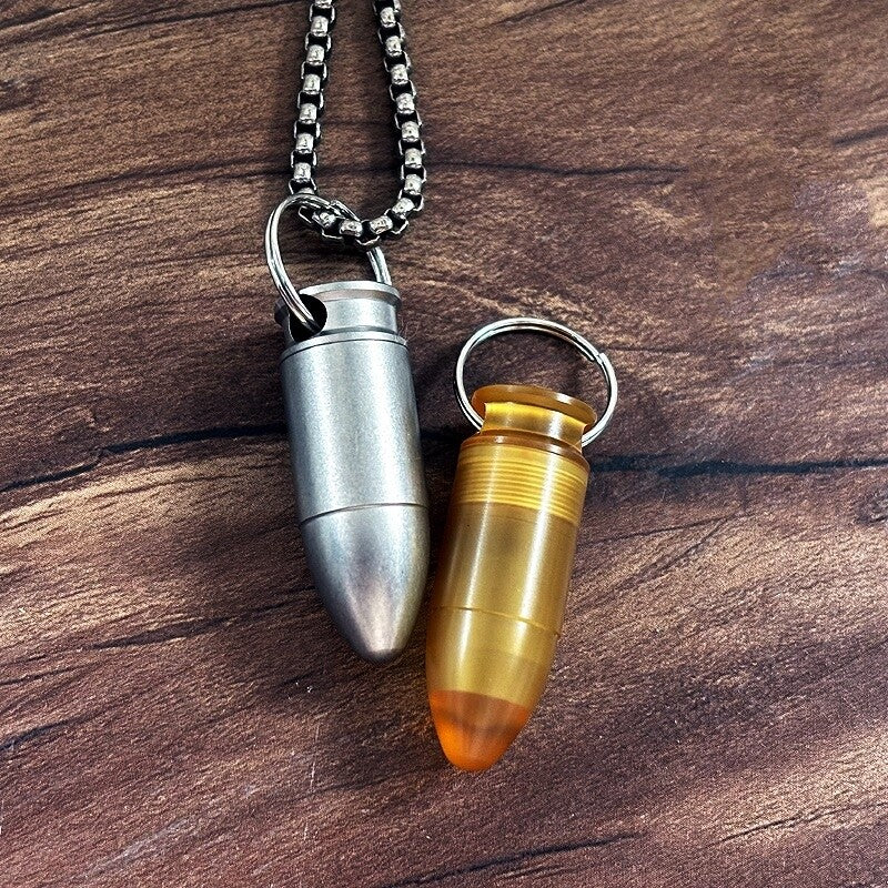 PEI Titanium Waterproof Pill Holder Case Organizer Container Keychain EDC Gift 07FC0E-D4 - KOEEK