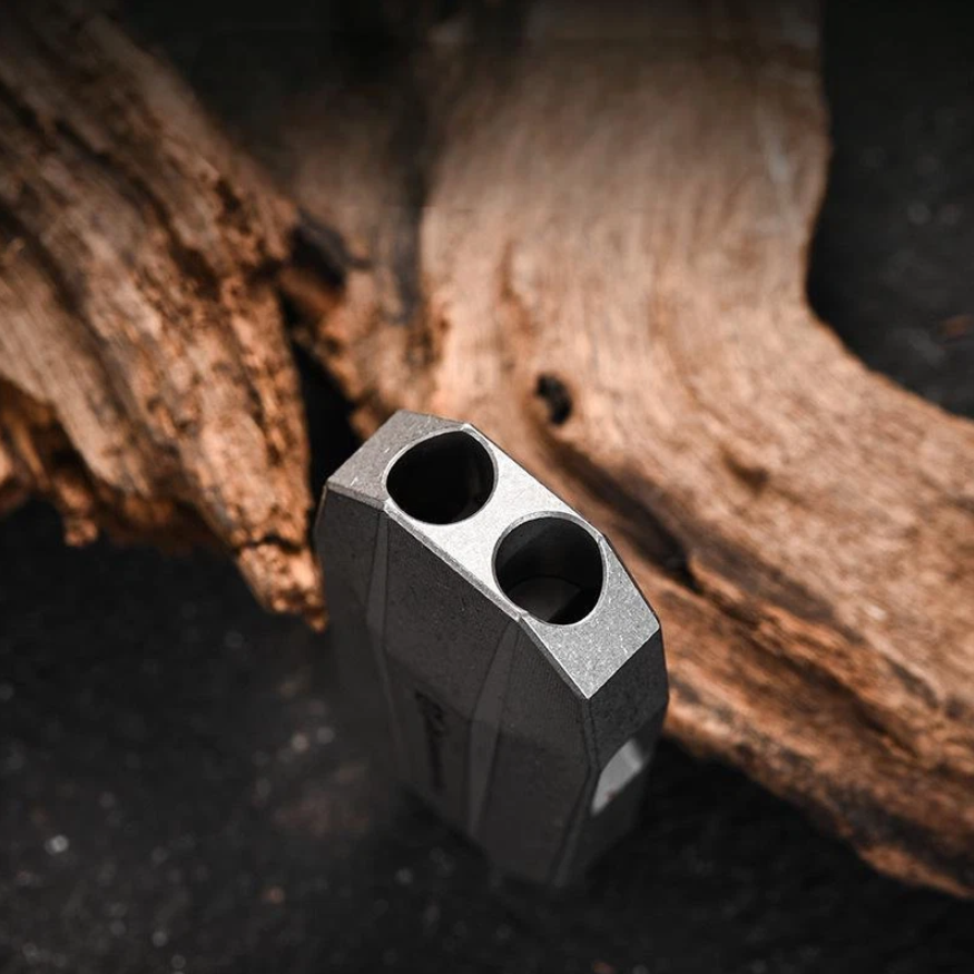 Titanium Safety Whistle Emergency Whistle Outdoor Hiking Hunting Survival EDC 07FC0E-D4 - KOEEK