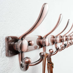 2.0 Coat Rack Wall - 37” Long 10 Tri Hooks - owels Antique Copper 07FC0E-D4 - KOEEK