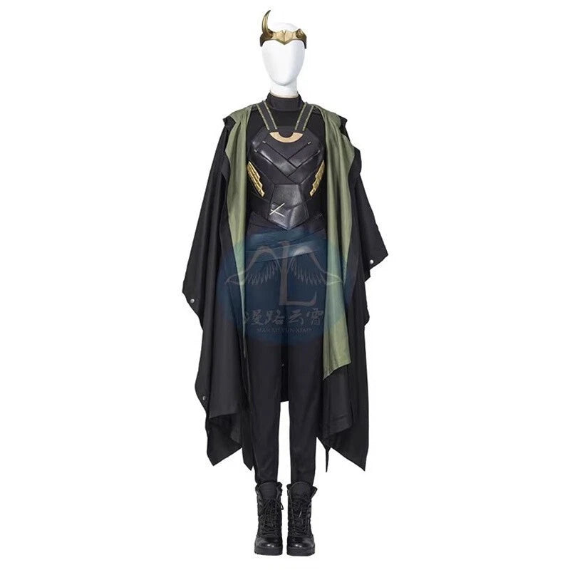 Loki Season 1 Lady Loki Cosplay Costume Outfits Halloween Women's Full Set Shoes 07FC0E-D4 - KOEEK