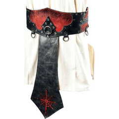 Medieval Renaissance WaistBand Wide PU Leather Belts Crotch Armor Girdle 07FC0E-D4 - KOEEK