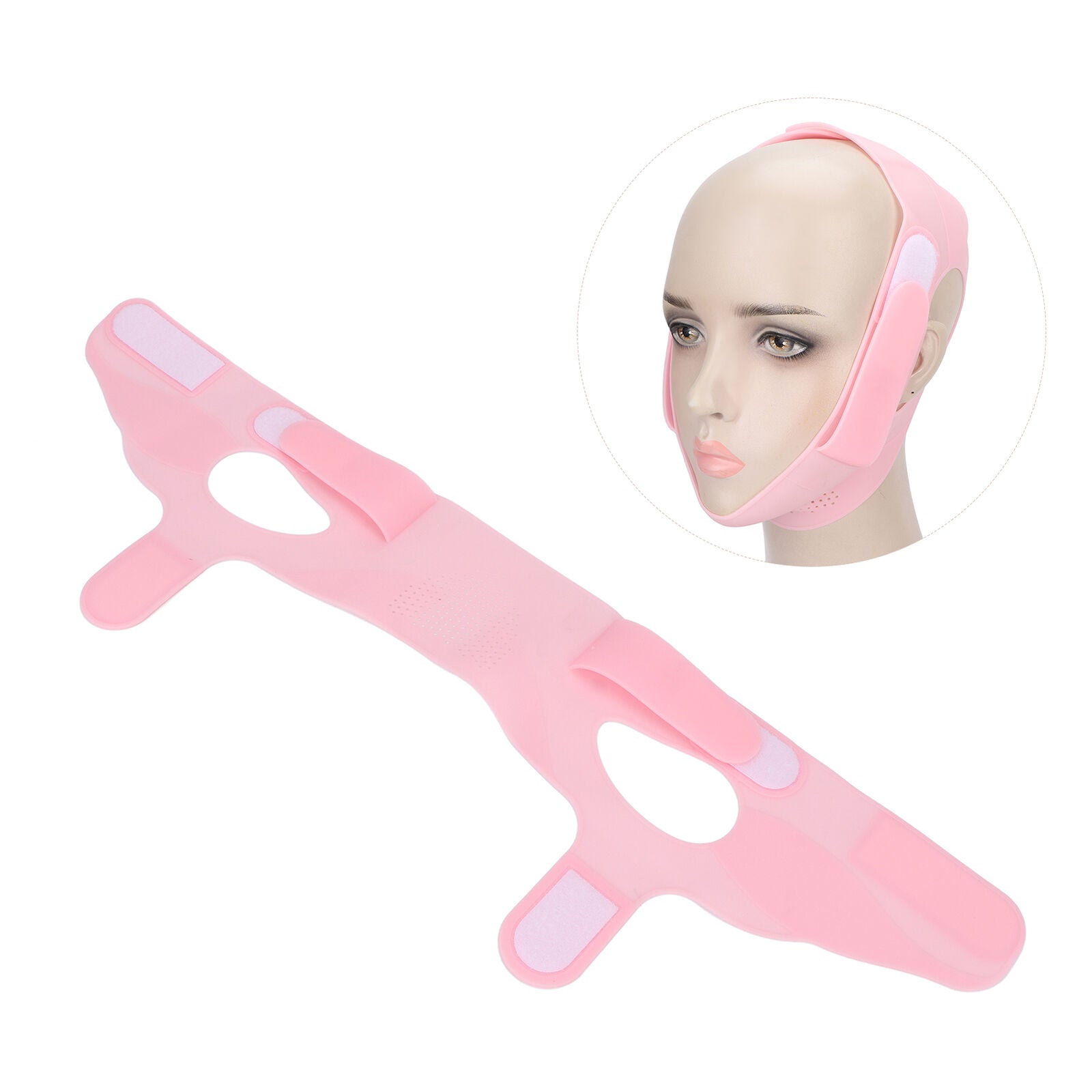 new Strap Double Chin Reducer V Line Face Tightening Lifting Belt(Pink ) HGF koeek - KOEEK