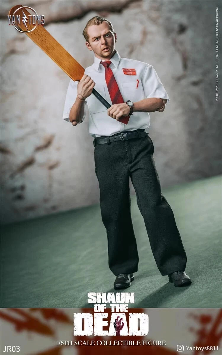 YANTOYS 1/6 JR03 Shaun of The Dead Simon Pegg 12" Action Figure Model In Stock 07FC0E-D4 - KOEEK