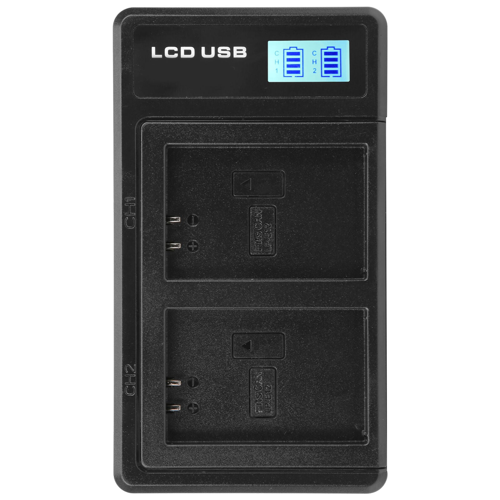 new Camera Dual Charger With LCD Display For LPE12 Battery USB Portable Charger koeek - KOEEK