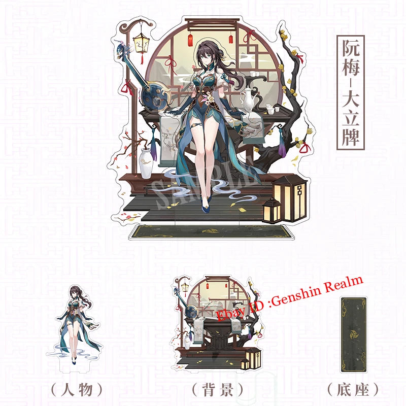 Anime Honkai: Star Rail Ruan Mei Acrylic Desktop Stand Figure Collection Decor 07FC0E-D4 - KOEEK