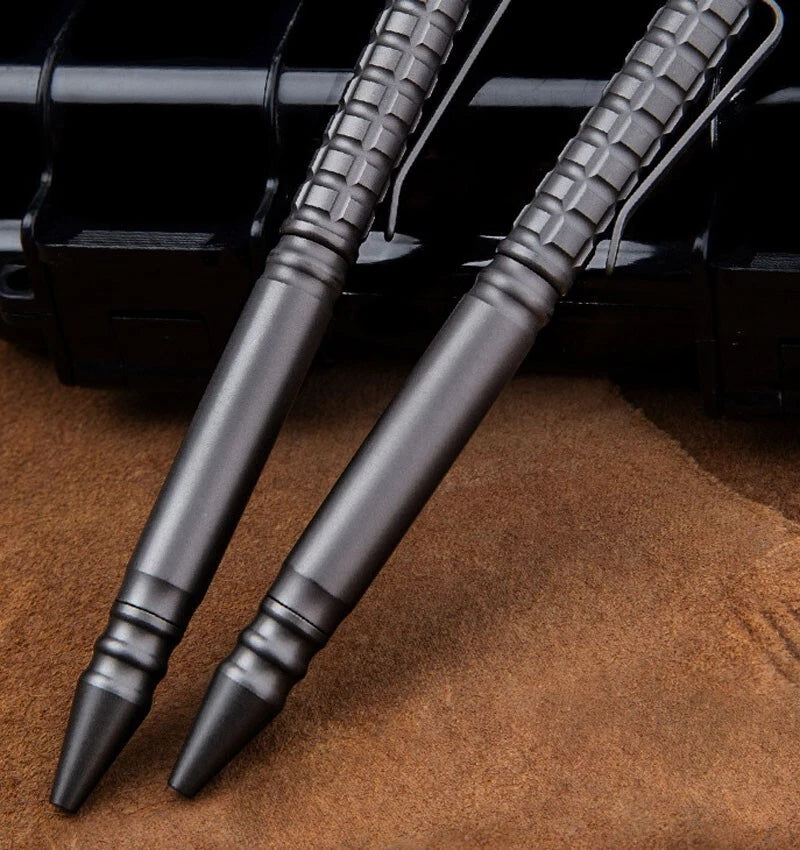 Hot EDC Titanium Alloy Pocket Ballpoint Pen Office Stationery Outdoor Record Pen 07FC0E-D4 - KOEEK