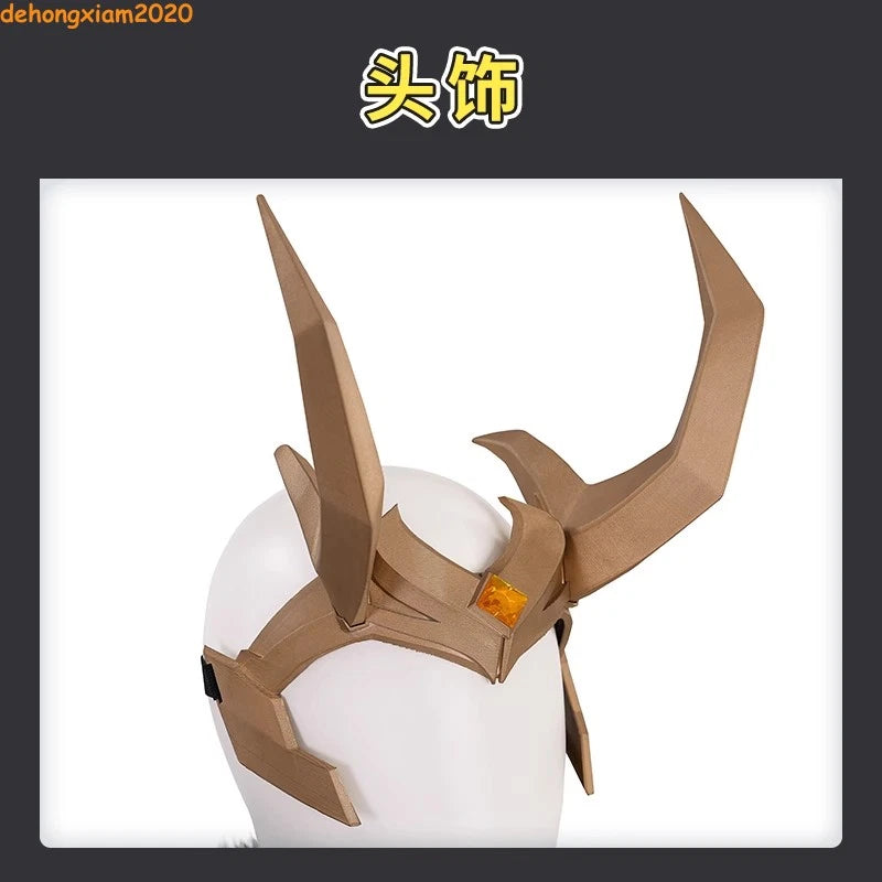 Marvel Rivals Loki Costume Outfit God of Lies Halloween Cosplay Shoes Headwear 07FC0E-D4 - KOEEK