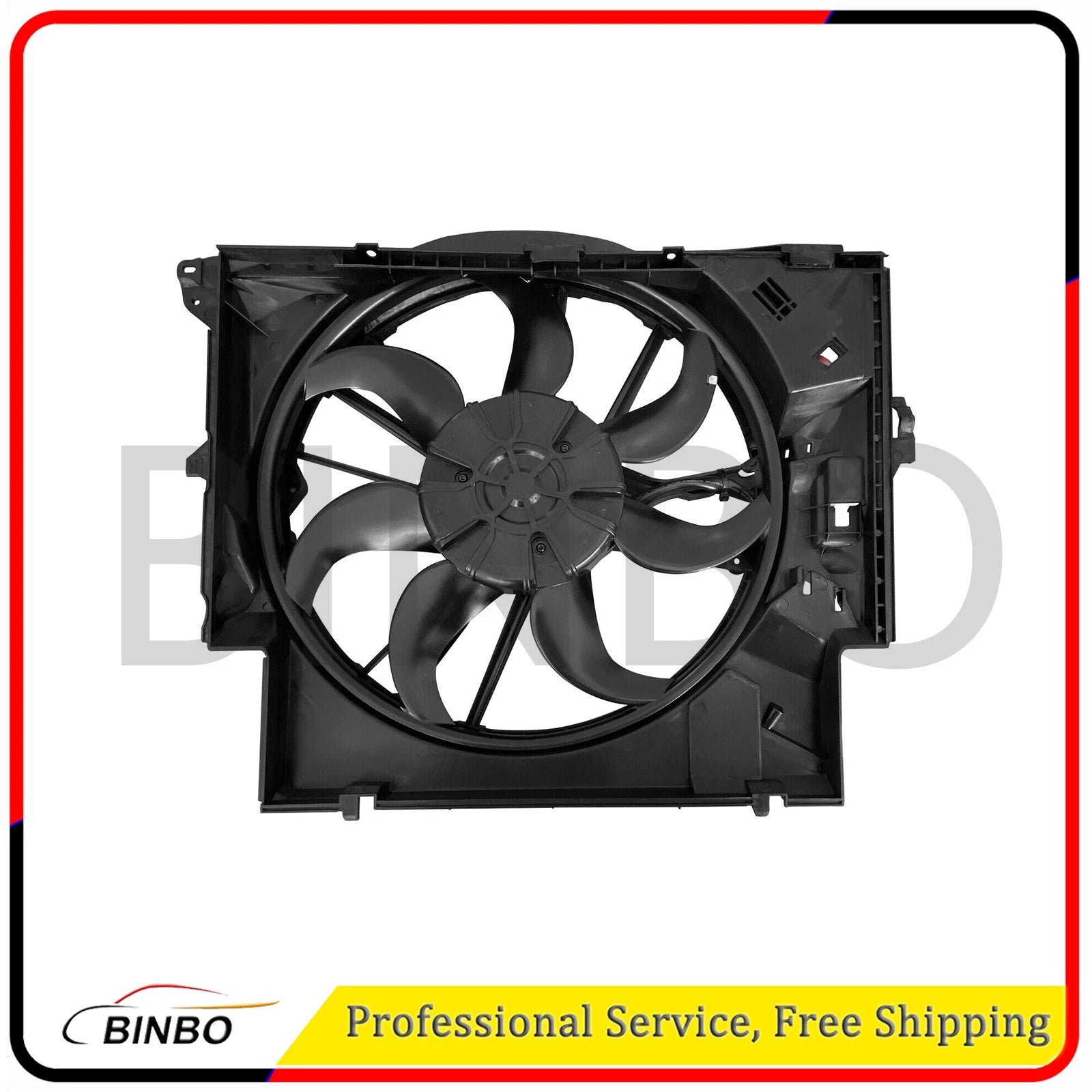 Radiator Cooling Fan Assembly 600W Fits BMW 135i 335i X1 Z4 2007-16 17427545366 07FC0E-D4 - KOEEK