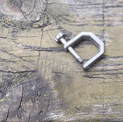 EDC Creative D Type Buckle Titanium Alloy Horseshoe Buckle car Keychain Tool Toy 07FC0E-D4 - KOEEK