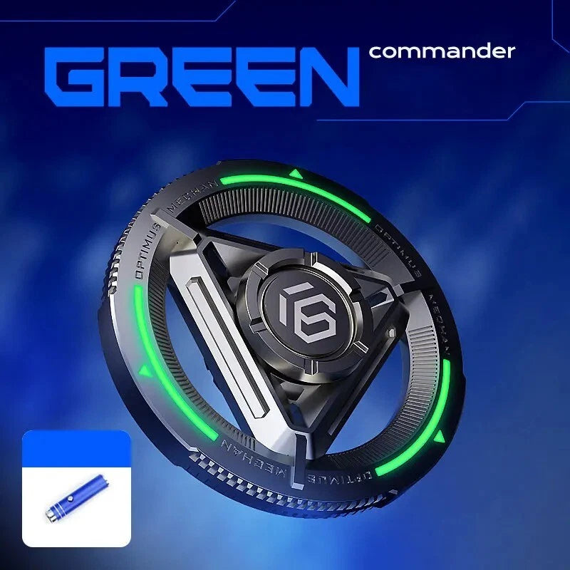 EDC Metal Adult Fidget Toy Commander Luminous Alloy Fidget Spinner ADHD Tool 07FC0E-D4 - KOEEK