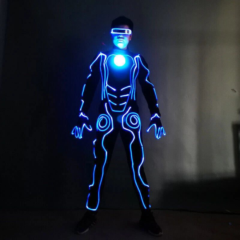 LED Illuminated Robot Costume Suit Armour DJ Party Show Light Clothes Halloween 07FC0E-D4 - KOEEK