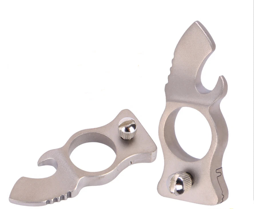 Safety Leisure Finger Ring Slingshots Stainless Steel Shooting Catapults 07FC0E-D4 - KOEEK
