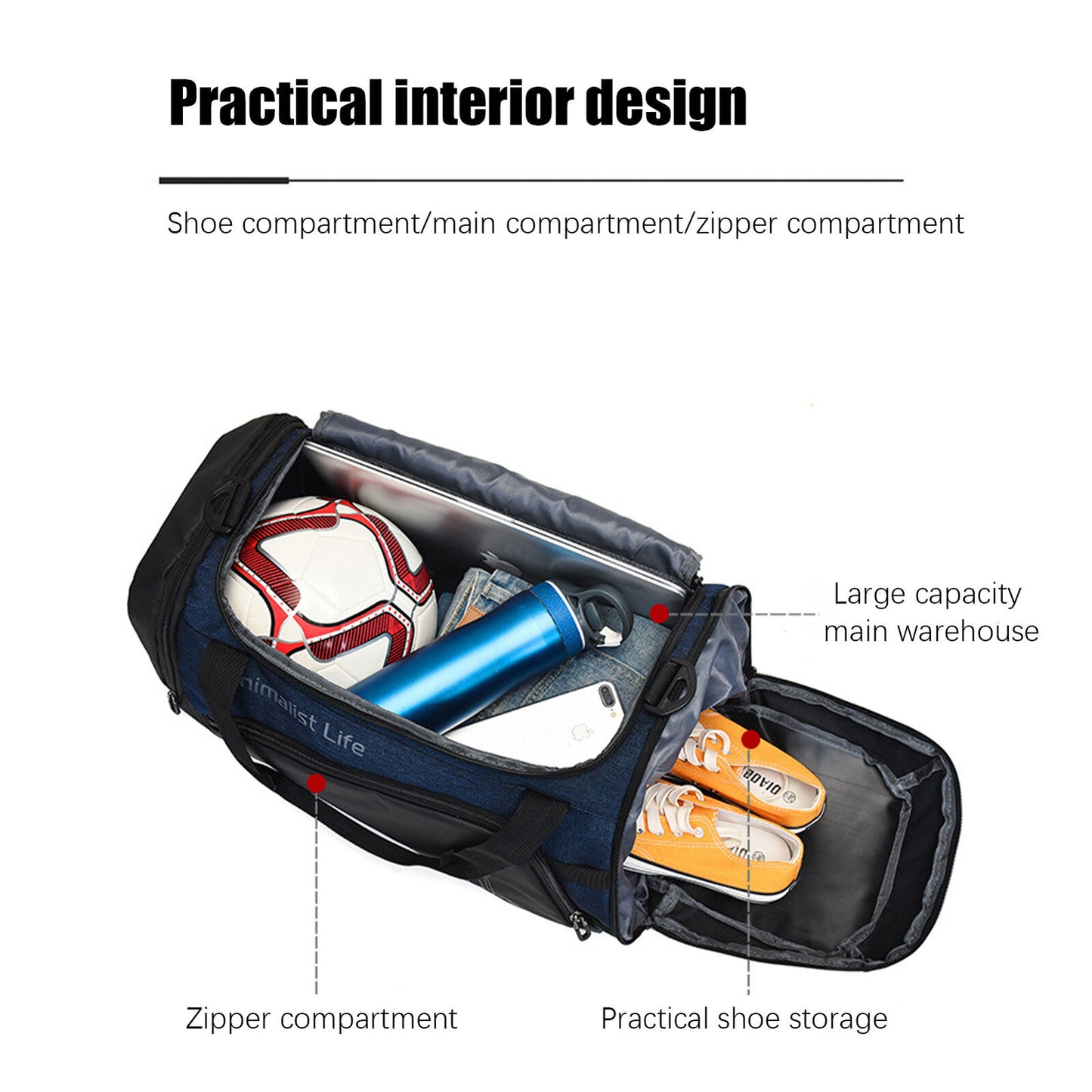 new Duffle Duffel Bag Sport Carry-On Workout Gym Waterproof Travel Duffel Bag koeek - KOEEK