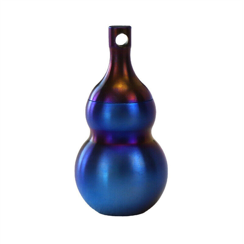 Pure Titanium Waterproof Pill Case Holder Organizer Container EDC Keychain Gift 07FC0E-D4 - KOEEK