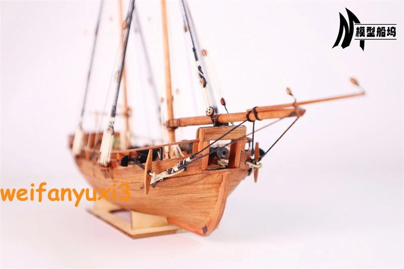 AXEL THROSEN 1810 1/72 400mm 15.8" Norwegian Navy Gunboat Wooden Model Ship Kit 07FC0E-D4 - KOEEK