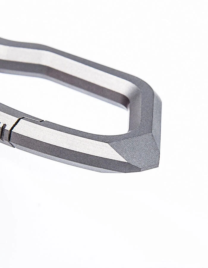 Titanium Alloy + Leather Keychain Carabiner Removable Pendant EDC Crowbar Tool EDC - KOEEK